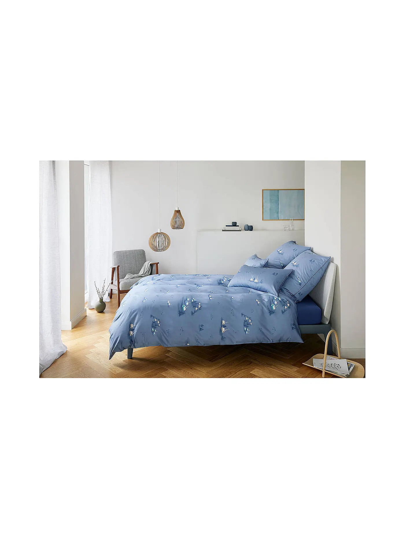ELEGANTE | Satin Bettwäsche 70x90cm/140x200cm Home Blau | 